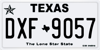 TX license plate DXF9057