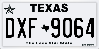 TX license plate DXF9064