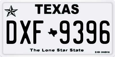 TX license plate DXF9396