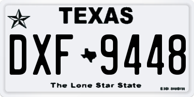 TX license plate DXF9448