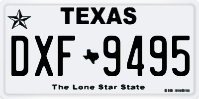 TX license plate DXF9495