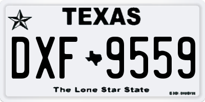TX license plate DXF9559