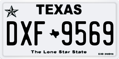 TX license plate DXF9569