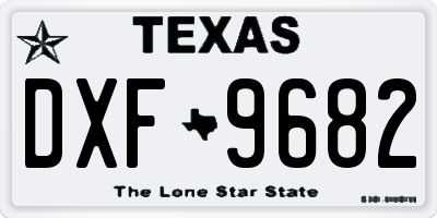 TX license plate DXF9682