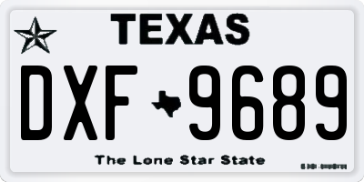TX license plate DXF9689