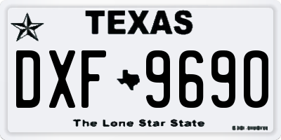 TX license plate DXF9690