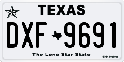 TX license plate DXF9691