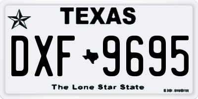 TX license plate DXF9695