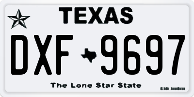 TX license plate DXF9697
