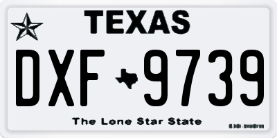TX license plate DXF9739