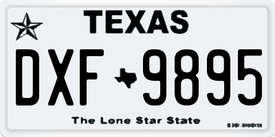 TX license plate DXF9895