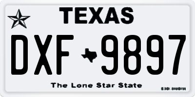 TX license plate DXF9897
