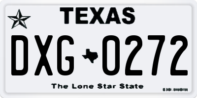 TX license plate DXG0272