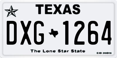 TX license plate DXG1264