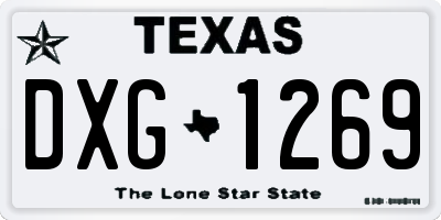 TX license plate DXG1269