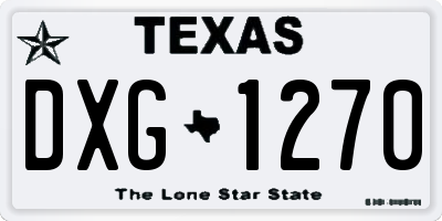 TX license plate DXG1270