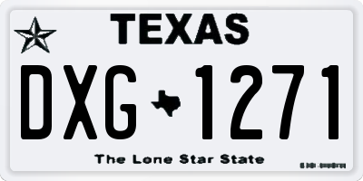 TX license plate DXG1271