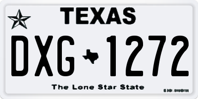 TX license plate DXG1272
