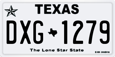 TX license plate DXG1279