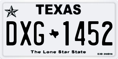 TX license plate DXG1452