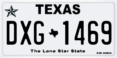 TX license plate DXG1469