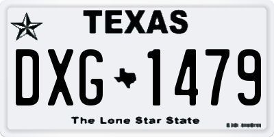 TX license plate DXG1479