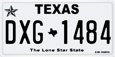 TX license plate DXG1484