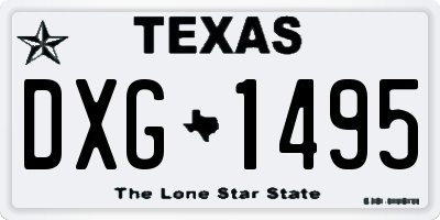 TX license plate DXG1495