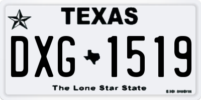 TX license plate DXG1519