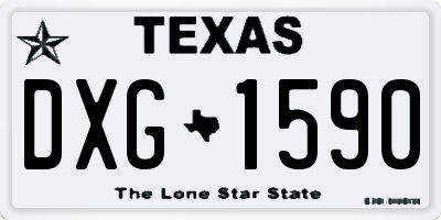 TX license plate DXG1590