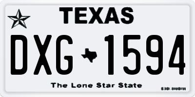 TX license plate DXG1594