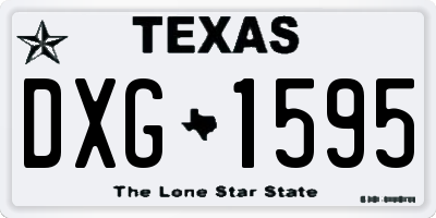 TX license plate DXG1595