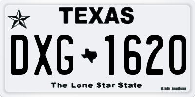 TX license plate DXG1620