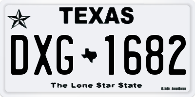 TX license plate DXG1682