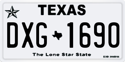 TX license plate DXG1690