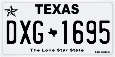 TX license plate DXG1695