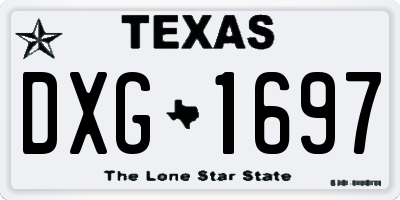 TX license plate DXG1697