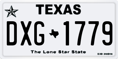TX license plate DXG1779