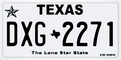 TX license plate DXG2271