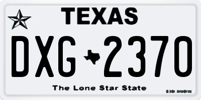 TX license plate DXG2370