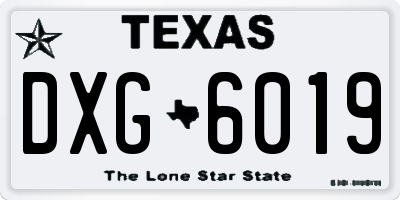 TX license plate DXG6019