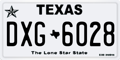 TX license plate DXG6028