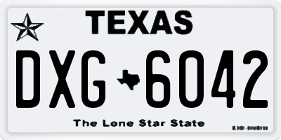 TX license plate DXG6042