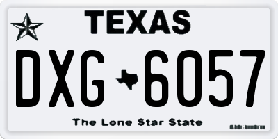 TX license plate DXG6057