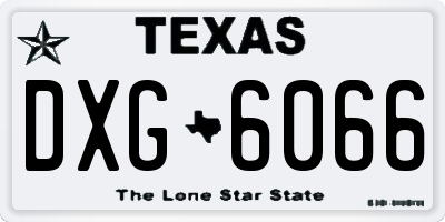 TX license plate DXG6066