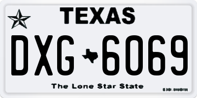 TX license plate DXG6069