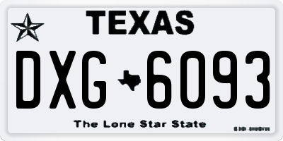 TX license plate DXG6093