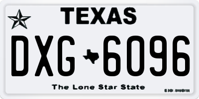 TX license plate DXG6096