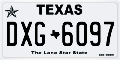 TX license plate DXG6097