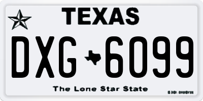 TX license plate DXG6099
